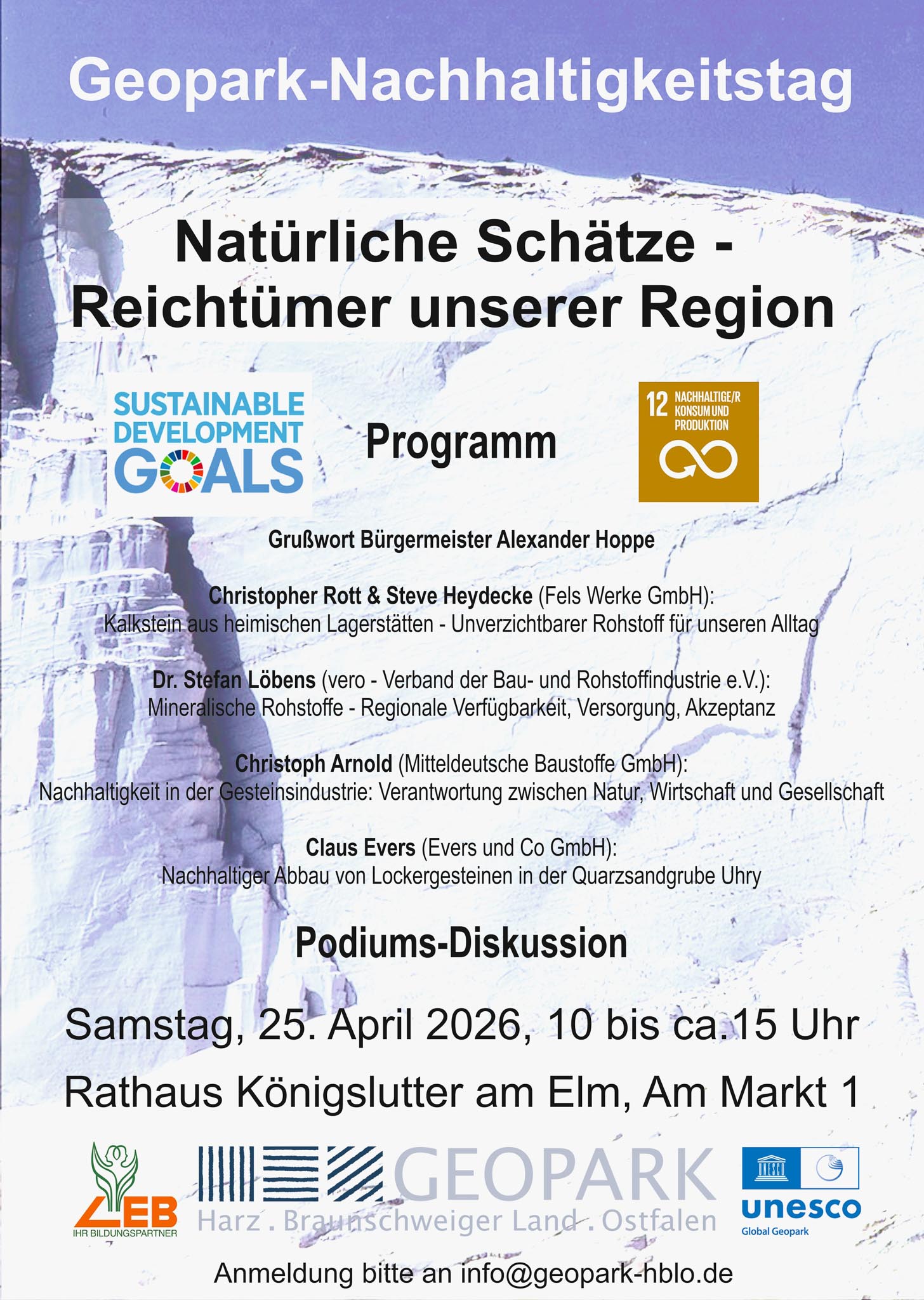Geopark Nachhaltigkeitstag Rohstoffe 25.04.26